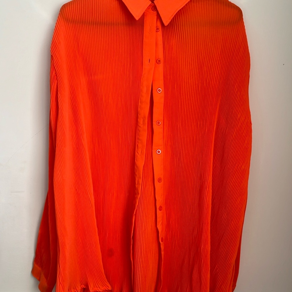 Pretty Little Things Neon Orange Blouse